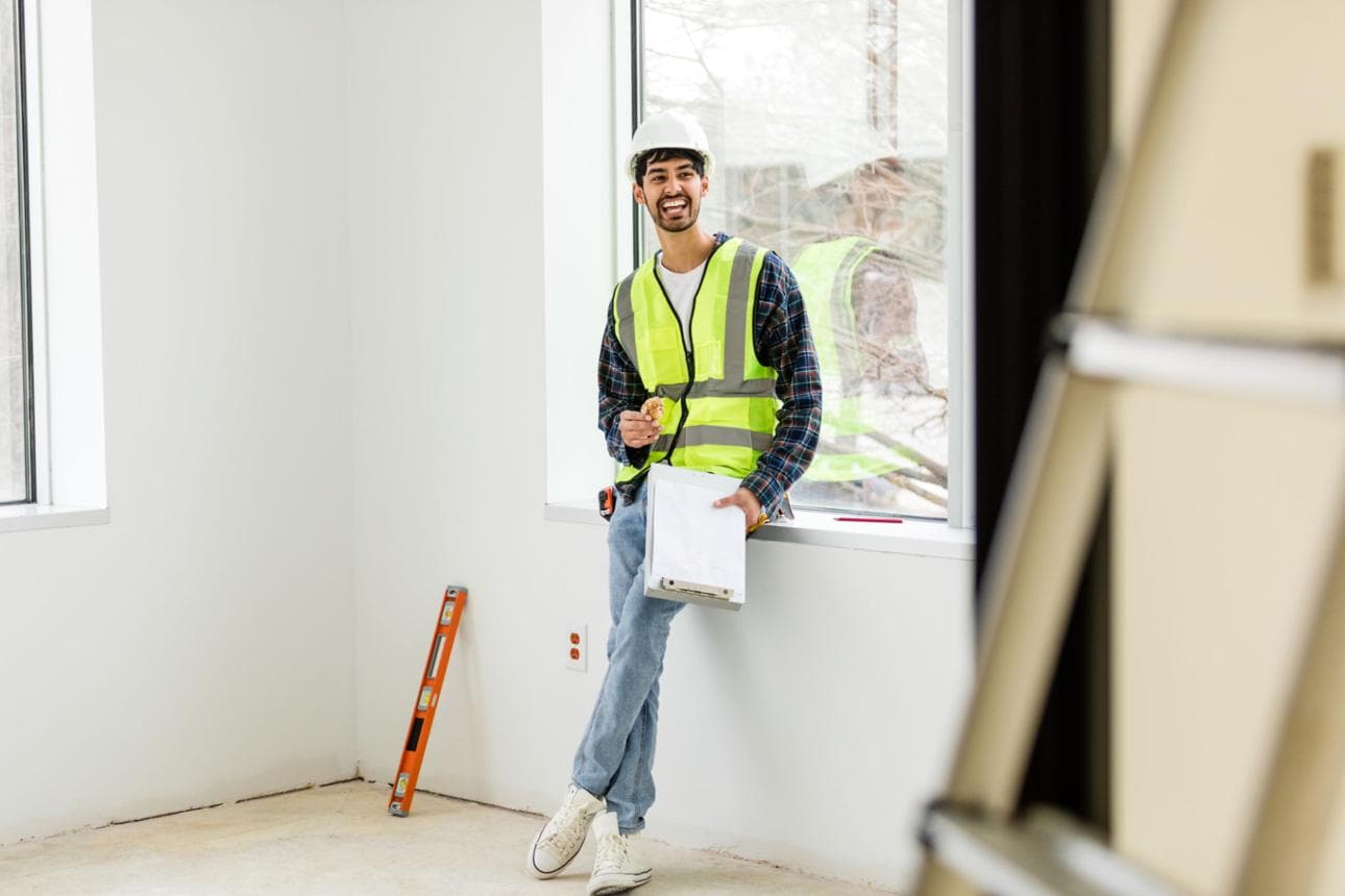 Handyman working at a home